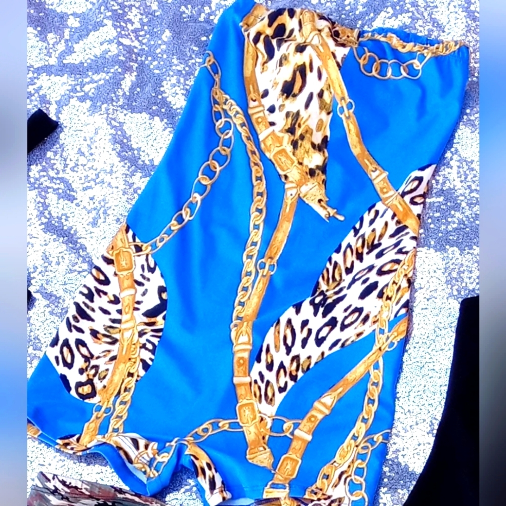 Blue & Gold Romper